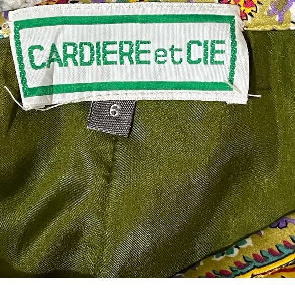 Cardiere‎ et cie Pure Silk Mixed Print Paisley & Floral Mini Pencil Skirt Size 6 - Picture 8 of 10